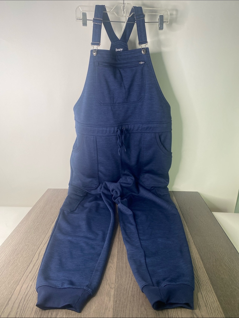 Duluth Trading Co. Womens Large Navy Blue Casual Sweat Overalls - 1490